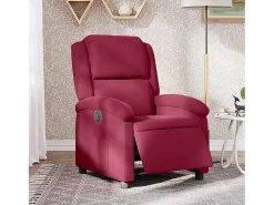 Poltrona| Poltrona elétrica reclinável veludo tinto SHL264337 Vermelho