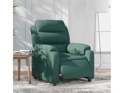 Poltrona elétrica reclinável tecido verde-escuro SHL687987^ Poltrona
