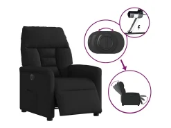 Online Poltrona elétrica reclinável tecido SHL599112 Preto