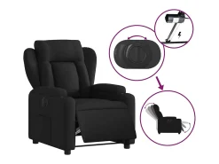 Poltrona|vidaxl Poltrona elétrica reclinável tecido Preto