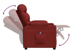 Poltrona elétrica reclinável tecido tinto SHL337749^ Poltrona