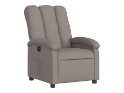 Poltrona|vidaxl Poltrona elétrica reclinável tecido cinzento-acastanhado Taupe