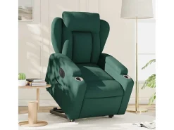 Poltrona| Poltrona elétrica reclinável/elevatória tecido verde-escuro SHL457378 Verde pinho