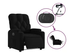 Poltrona elétrica reclinável tecido SHL666372 Preto