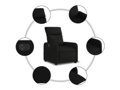 Poltrona* Poltrona elétrica reclinável tecido SHL758273 Preto