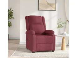 Best Poltrona elétrica reclinável tecido tinto SHL57925 Vermelho