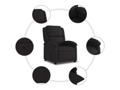 Poltrona* Poltrona elétrica reclinável tecido SHL339345 Preto