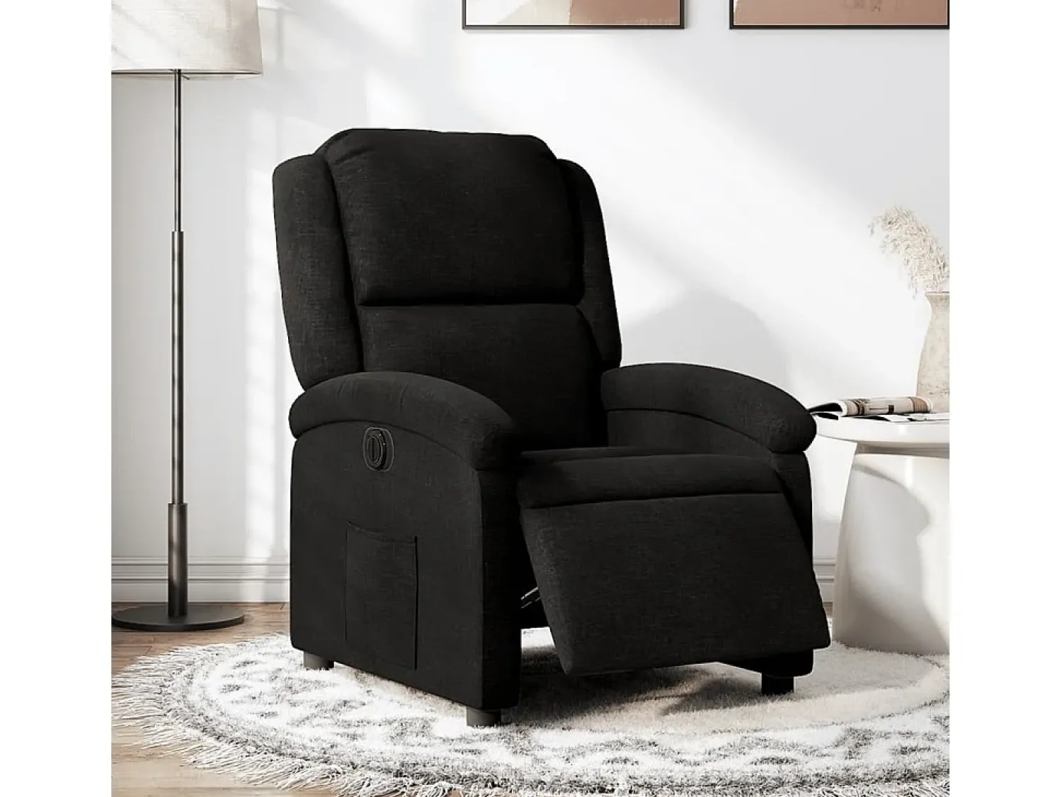 Poltrona* Poltrona elétrica reclinável tecido SHL339345 Preto