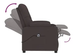 Poltrona* Poltrona elétrica reclinável tecido -escuro SHL931875 Castanho