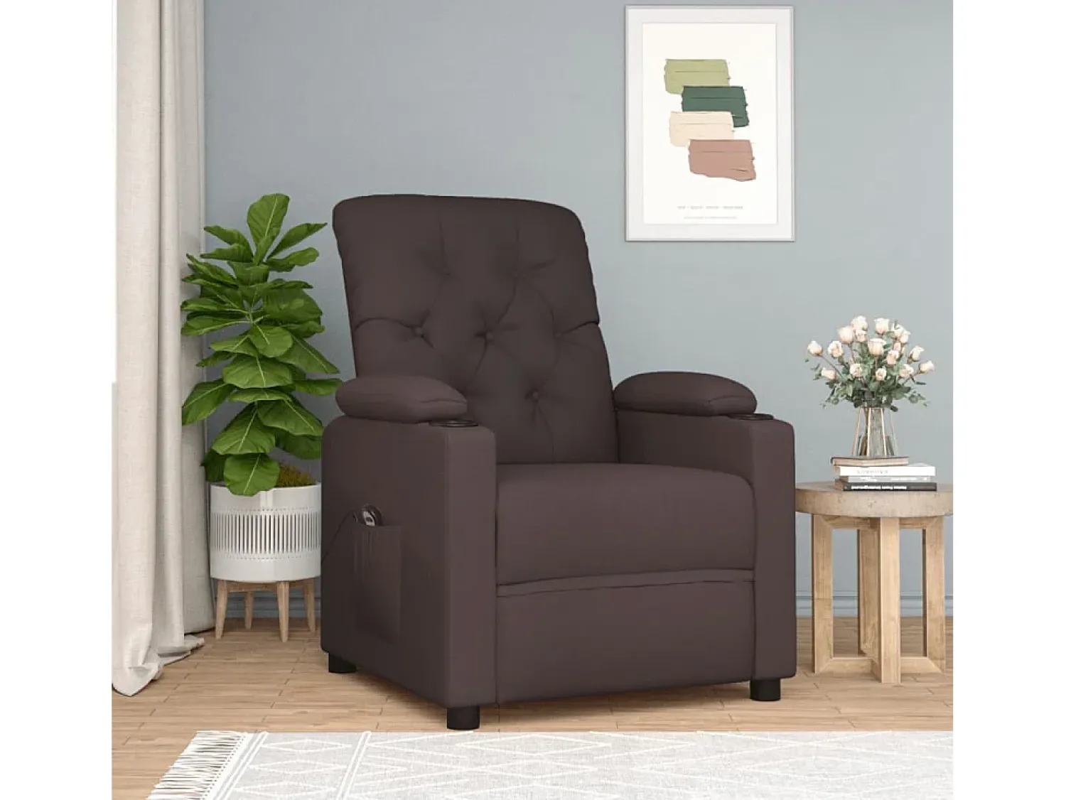 Poltrona* Poltrona elétrica reclinável tecido -escuro SHL931875 Castanho