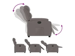 Discount Poltrona elétrica reclinável tecido cinzento-acastanhado SHL674617 Taupe