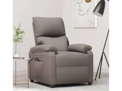 Poltrona elétrica reclinável tecido cinzento-acastanhado SHL694029^ Poltrona