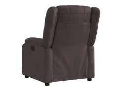 New Poltrona elétrica reclinável tecido -escuro SHL857608 Castanho