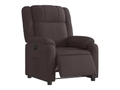 New Poltrona elétrica reclinável tecido -escuro SHL857608 Castanho