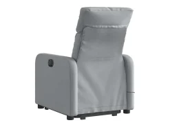 Poltrona elétrica reclinável massagens tecido -claro SHL85100^ Poltrona