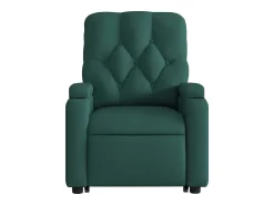 Hot Poltrona elétrica reclinável/elevatória tecido verde-escuro SHL724498 Verde pinho