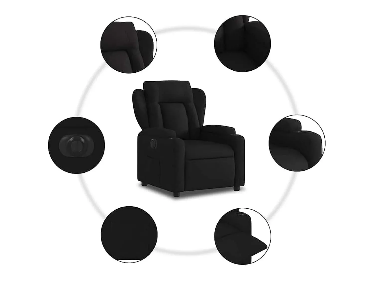 Poltrona elétrica reclinável tecido SHL346697^ Poltrona