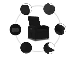 Poltrona| Poltrona elétrica reclinável tecido SHL520673 Preto