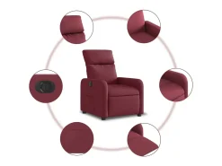 Poltrona| Poltrona elétrica reclinável tecido tinto SHL733621 Vermelho