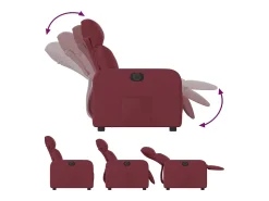Poltrona| Poltrona elétrica reclinável tecido tinto SHL733621 Vermelho