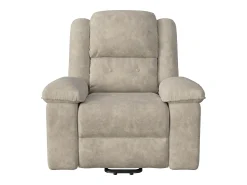 Poltrona* Poltrona elétrica reclinável 160° com controle remoto, massagem de 8 pontos + massagem lombar de 2 pontos, couro PU, marrom Castanho