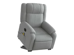 Poltrona| Poltrona elétrica reclinável massagens tecido -claro SHL234984 Cinzento