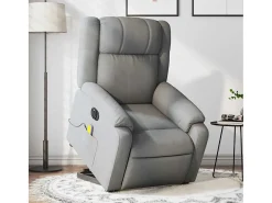 Poltrona| Poltrona elétrica reclinável massagens tecido -claro SHL234984 Cinzento