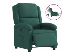 Poltrona|vidaxl Poltrona elétrica reclinável tecido -escuro Verde