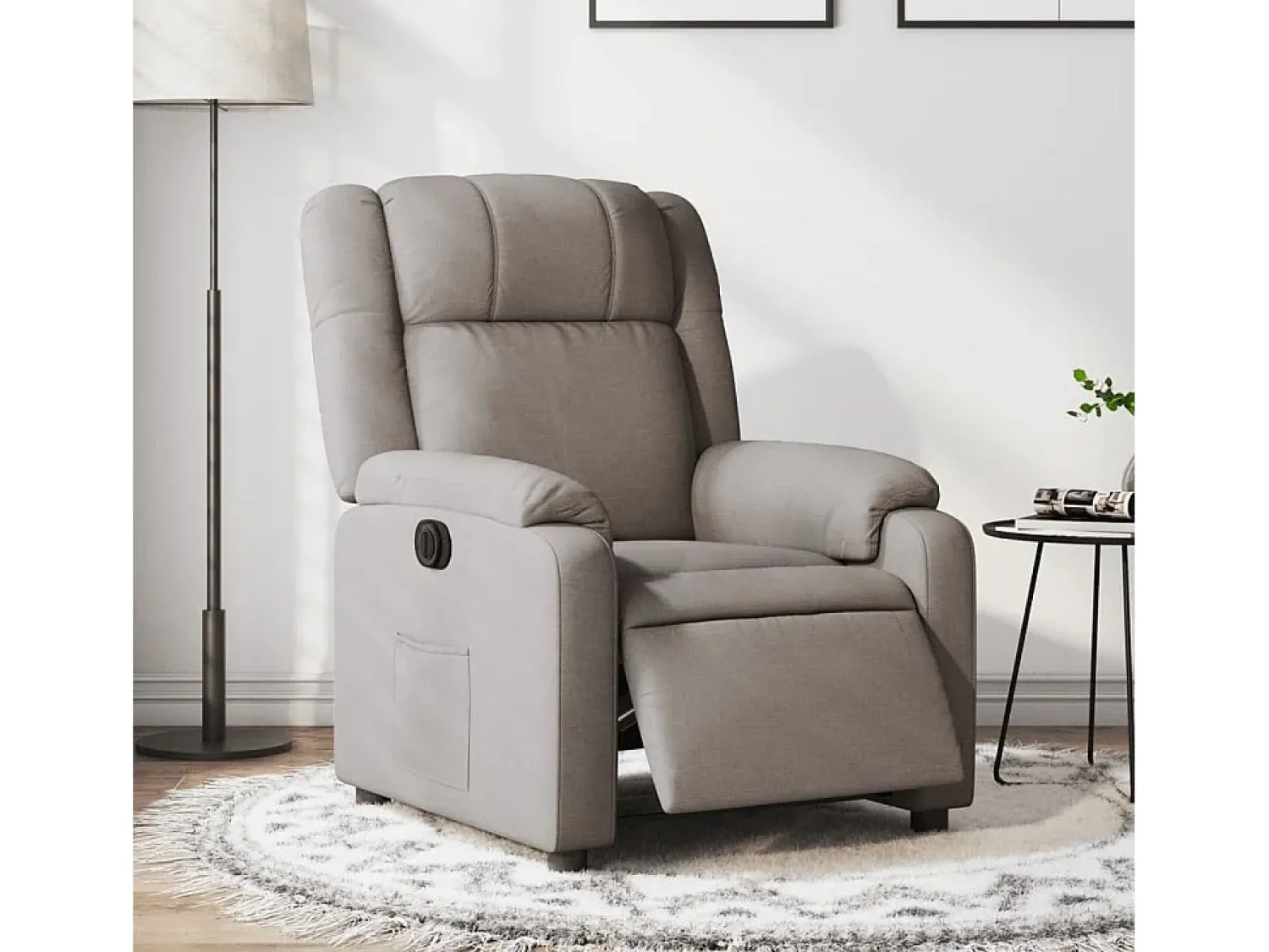 Poltrona* Poltrona elétrica reclinável tecido cinzento-acastanhado SHL134397 Taupe