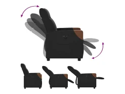Poltrona* Poltrona elétrica reclinável tecido SHL391875 Preto