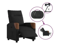 Poltrona* Poltrona elétrica reclinável tecido SHL391875 Preto
