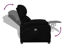 Poltrona| Poltrona elétrica reclinável tecido SHL728583 Preto