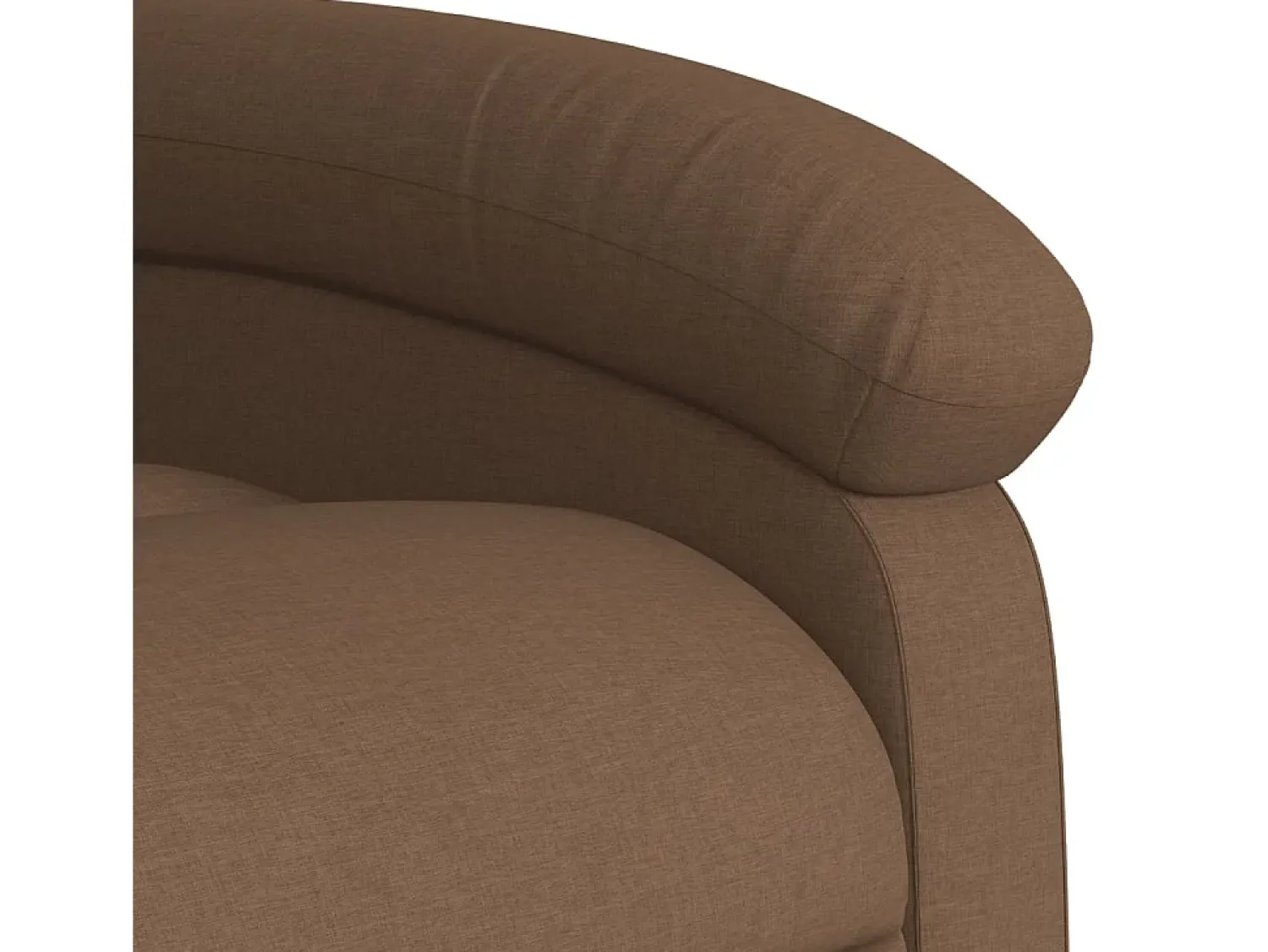 vidaxl Poltrona elétrica reclinável tecido Castanho