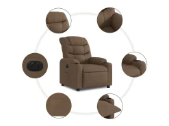 Poltrona* Poltrona elétrica reclinável tecido SHL122717 Castanho
