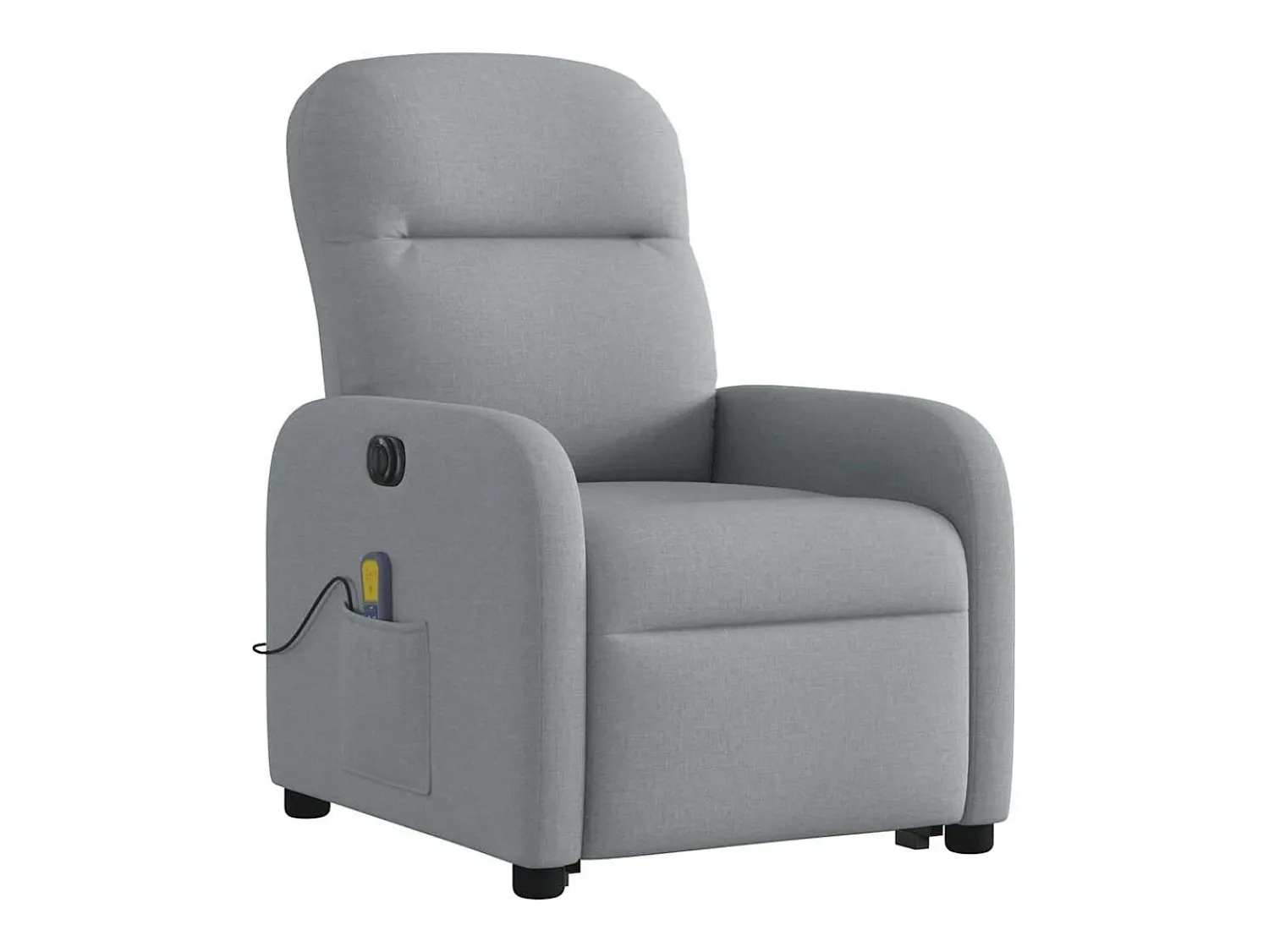 Online Poltrona elétrica reclinável massagens tecido -claro SHL64648 Cinzento