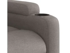 Outlet vidaxl Poltrona elétrica reclinável tecido cinzento-acastanhado Taupe