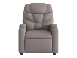 Outlet vidaxl Poltrona elétrica reclinável tecido cinzento-acastanhado Taupe