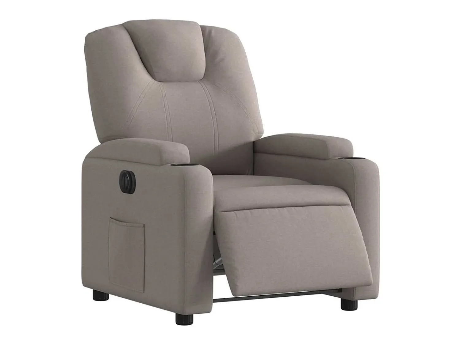 Poltrona elétrica reclinável tecido cinzento-acastanhado SHL845750 Taupe