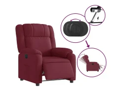 Sale Poltrona elétrica reclinável tecido tinto SHL287973 Vermelho