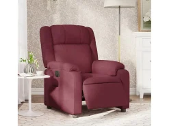 Sale Poltrona elétrica reclinável tecido tinto SHL287973 Vermelho