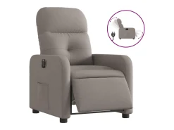 Poltrona* Poltrona elétrica reclinável tecido cinzento-acastanhado PT282747 Taupe