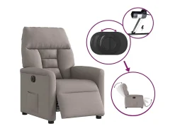 Poltrona* Poltrona elétrica reclinável tecido cinzento-acastanhado SHL311553 Taupe