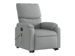 Hot Poltrona elétrica reclinável massagens tecido -claro SHL1283 Cinzento