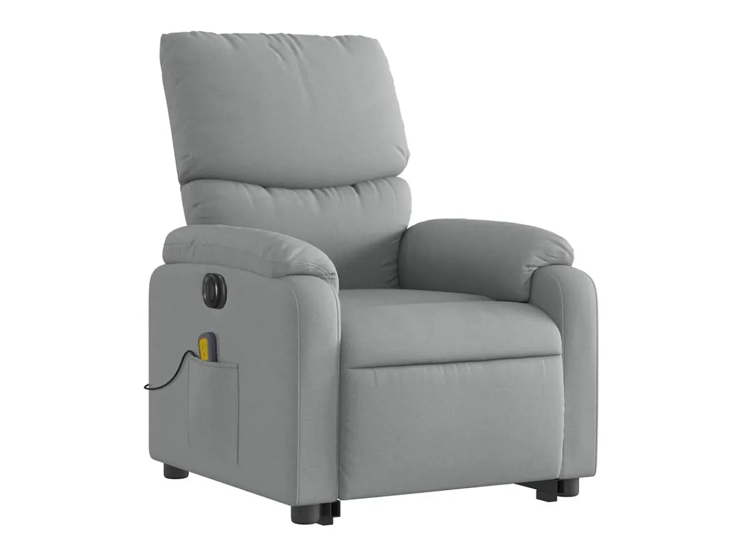 Hot Poltrona elétrica reclinável massagens tecido -claro SHL1283 Cinzento