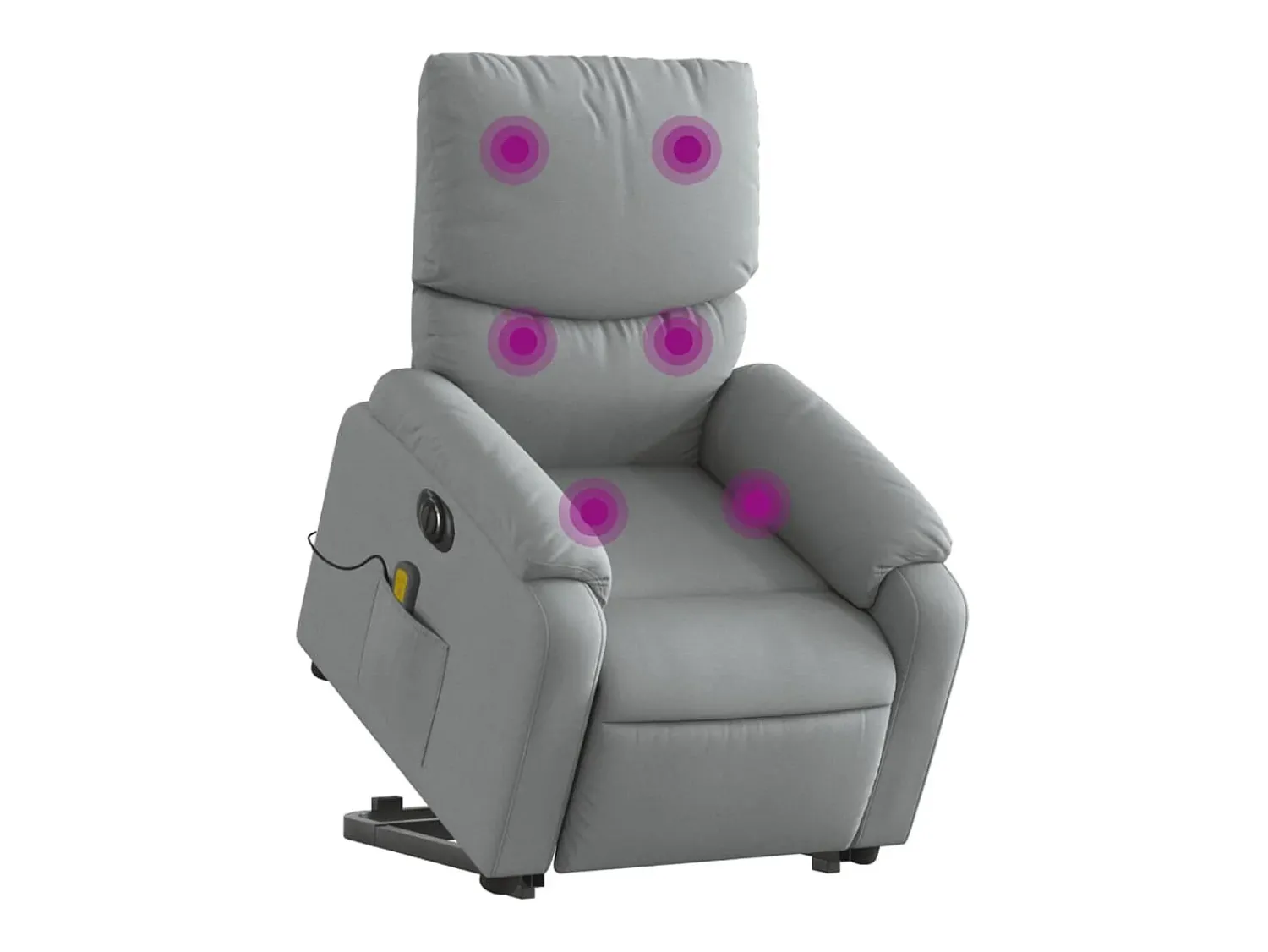 Hot Poltrona elétrica reclinável massagens tecido -claro SHL1283 Cinzento