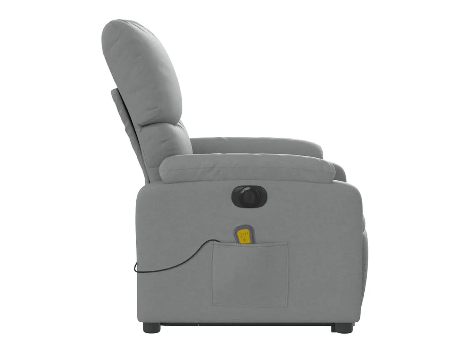 Hot Poltrona elétrica reclinável massagens tecido -claro SHL1283 Cinzento