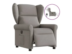 Poltrona| Poltrona elétrica reclinável tecido cinzento-acastanhado SHL598345 Taupe