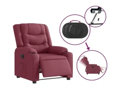 Poltrona| Poltrona elétrica reclinável tecido tinto SHL600196 Vermelho