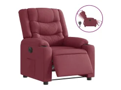 Poltrona| Poltrona elétrica reclinável tecido tinto SHL600196 Vermelho