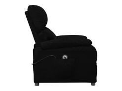 Poltrona|vidaxl Poltrona elétrica reclinável tecido Preto